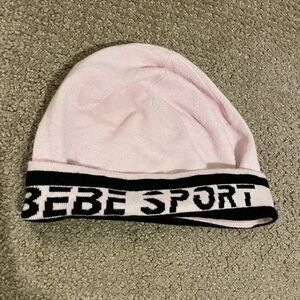 Bebe sport‎ pink and black beanie y2k